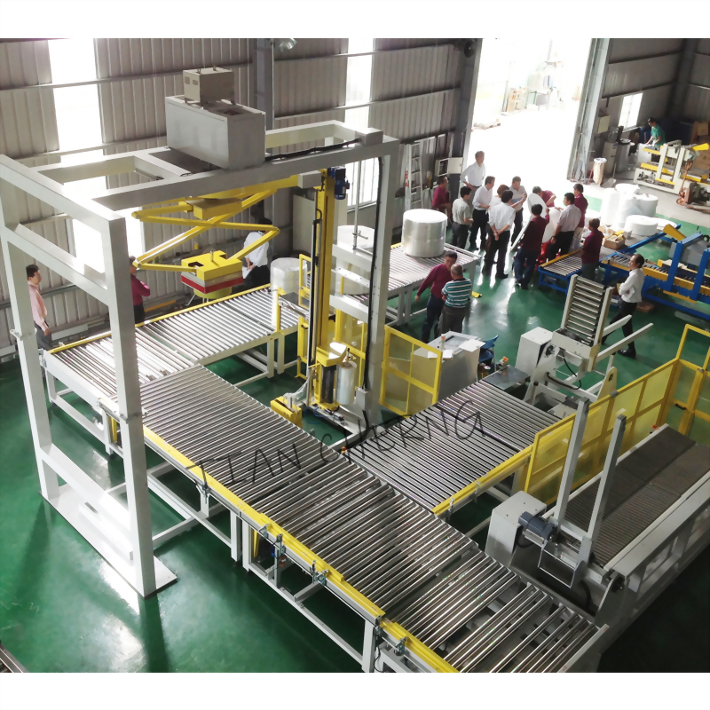 Automated industrial packaging material handling system factory