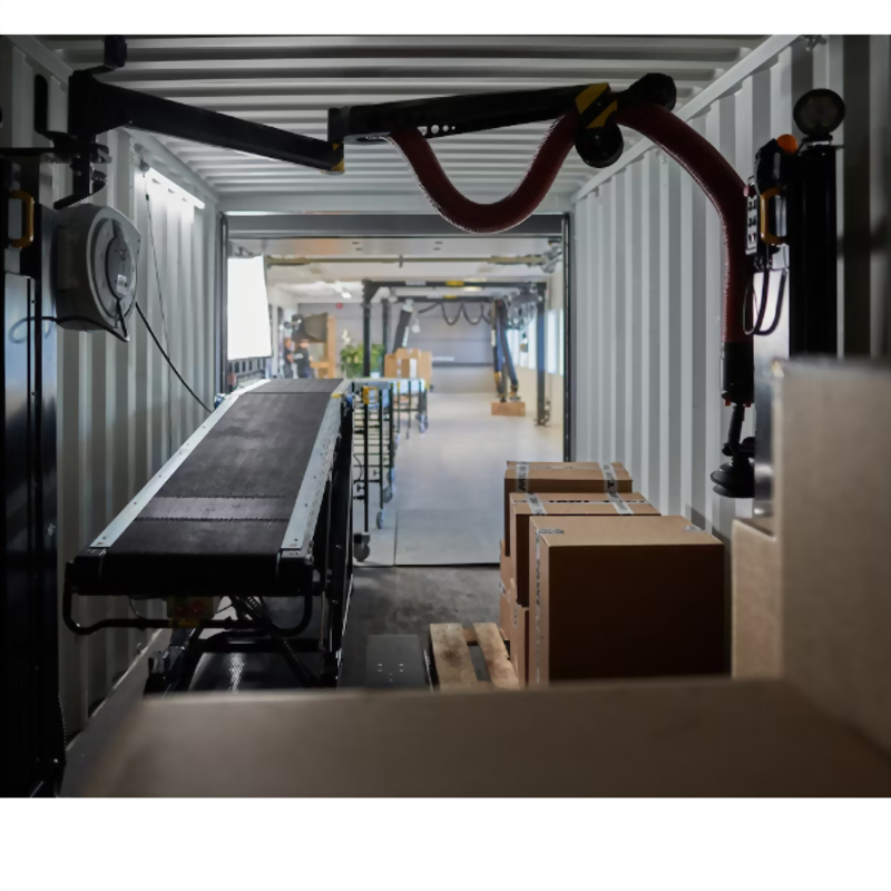 Automated shipping container loading unloading system