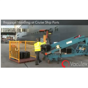 Baggage handling cruise ship port vaculex system