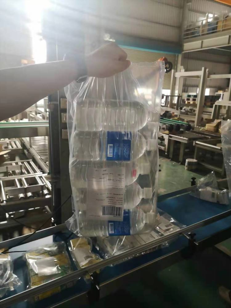 Factory product packaging bottles conveyor