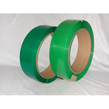 Green plastic strapping rolls packaging