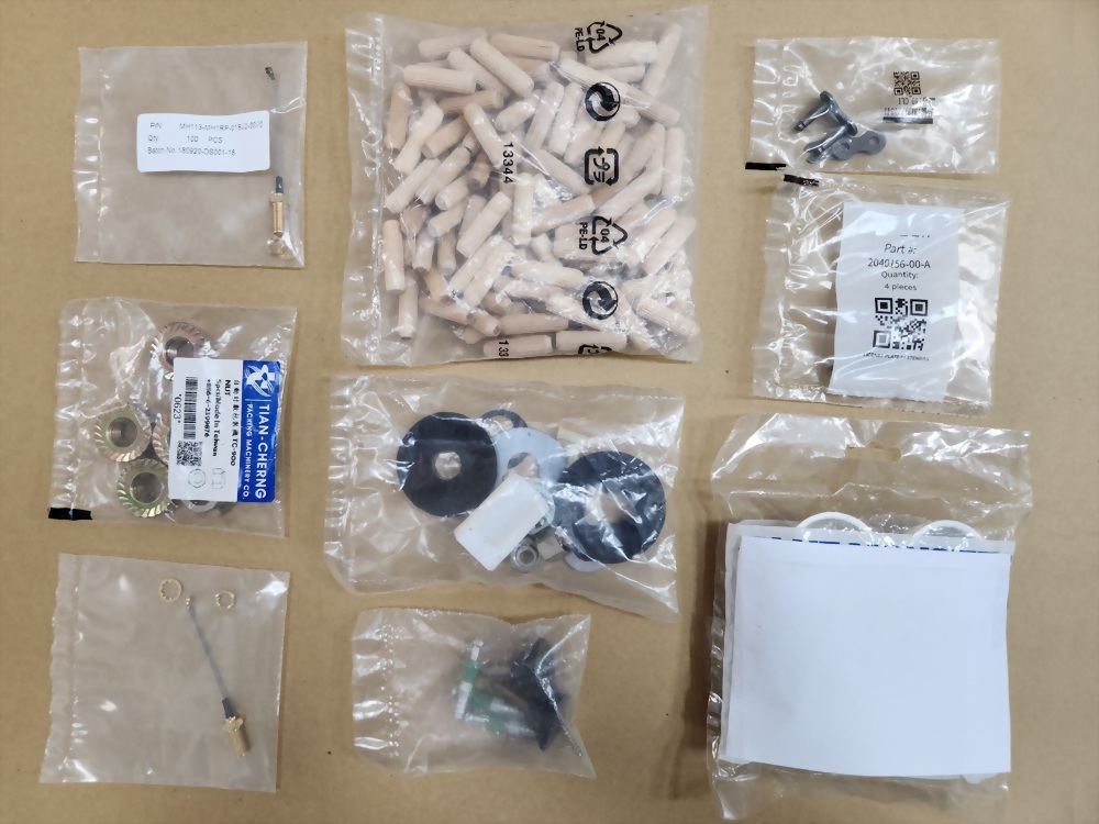 Hardware assembly parts kit components packaged