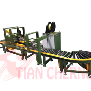 Industrial automatic strapping conveyor machine