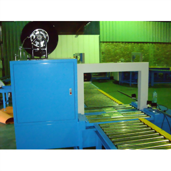 Industrial blue strapping packaging machine conveyor