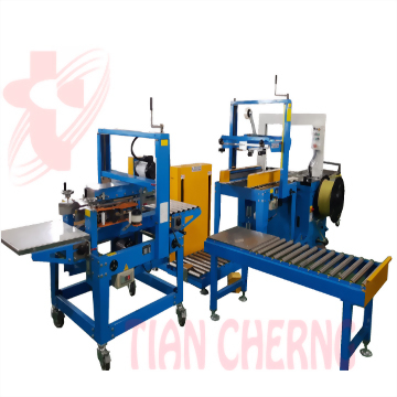 Industrial carton sealer strapping machine packaging line