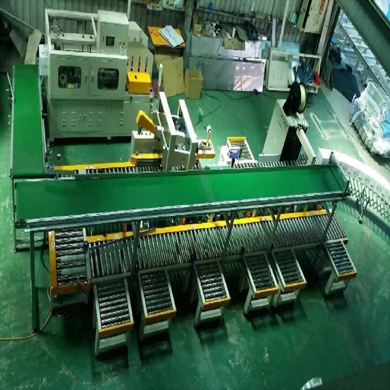 Industrial conveyor belt sorting system factory automation
