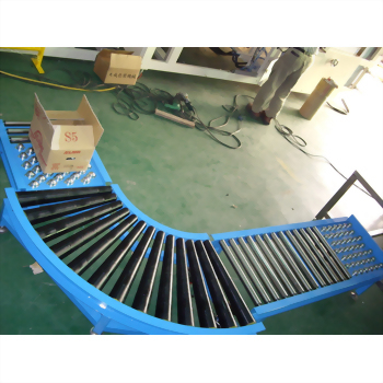 Industrial curved roller conveyor system factory