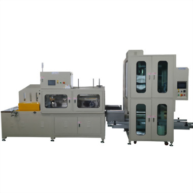 Industrial packaging processing machine two units