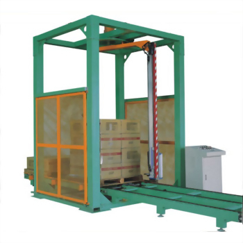 Industrial pallet wrapping machine conveyor