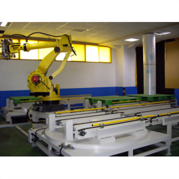 Industrial robot arm conveyor system factory automation