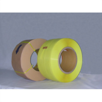 Industrial strapping rolls yellow brown