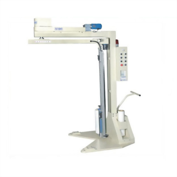 Industrial stretch wrapping machine top pack