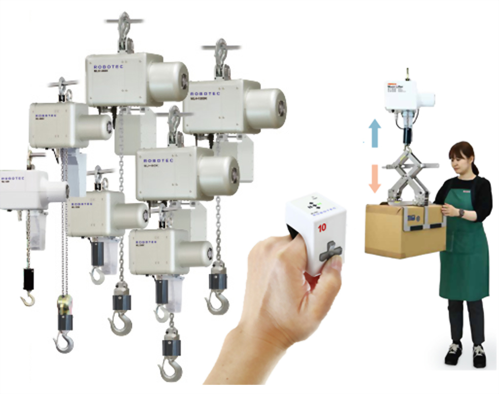 Robotec industrial hoists box gripper remote control