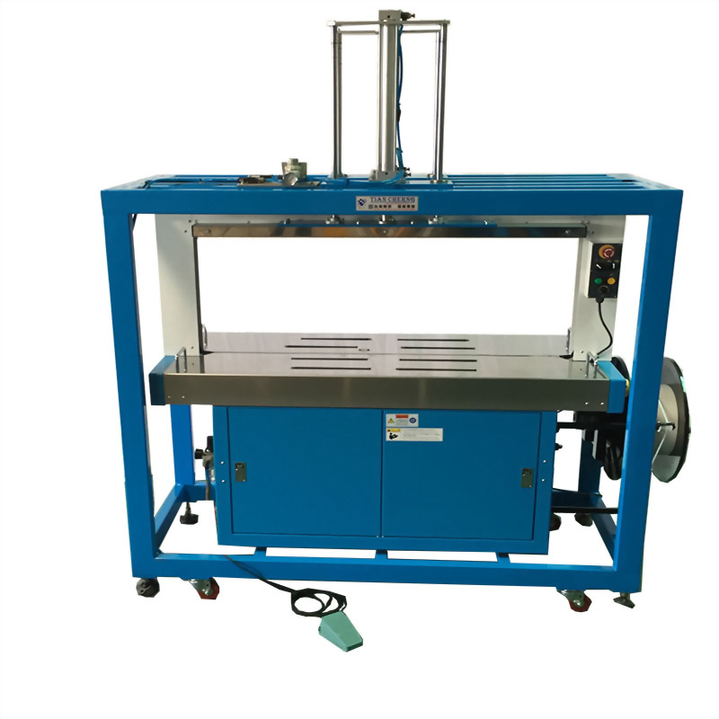 Semi automatic strapping machine blue silver