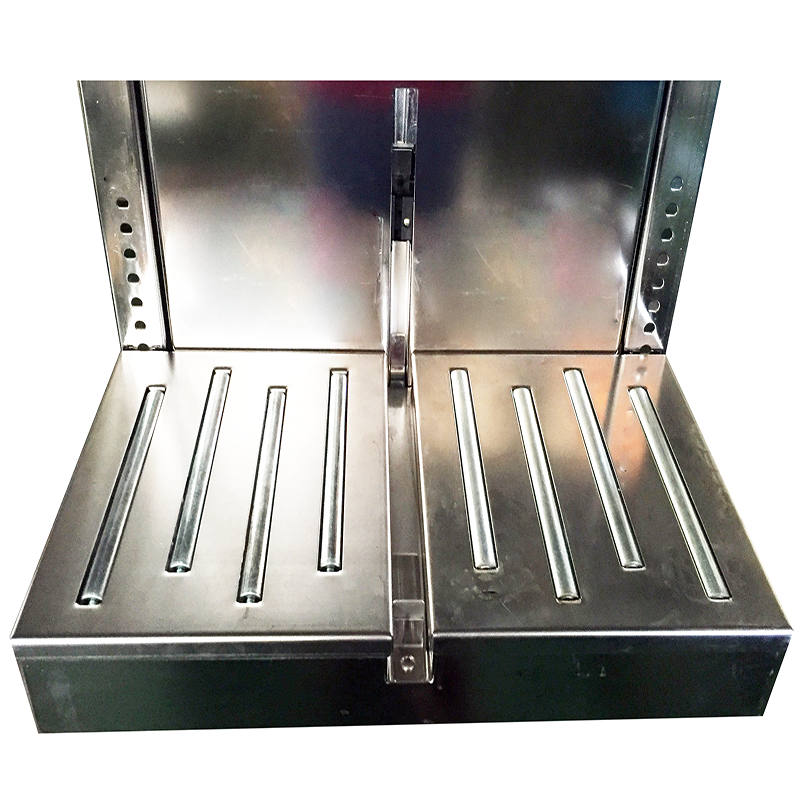 Stainless steel container open grooved interior