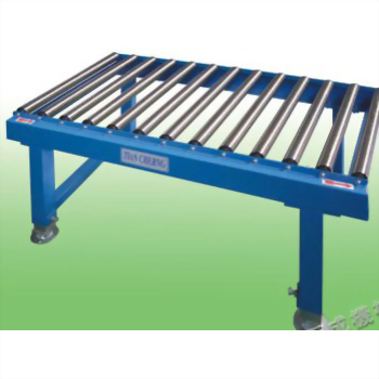 Tian cheng blue metal roller conveyor table