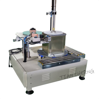Side view of the tape sealing machine for styrofoam boxes