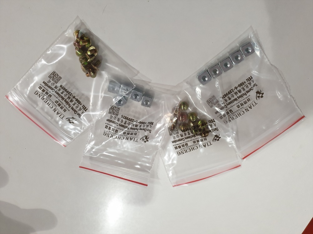 Tian cheng machinery parts screws nuts packaging