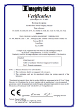 CE Certificate for Carton Sealer Machine